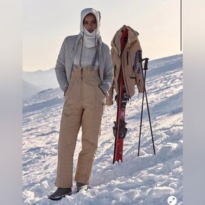 Free People All Prepped Bib in Pink/Coral